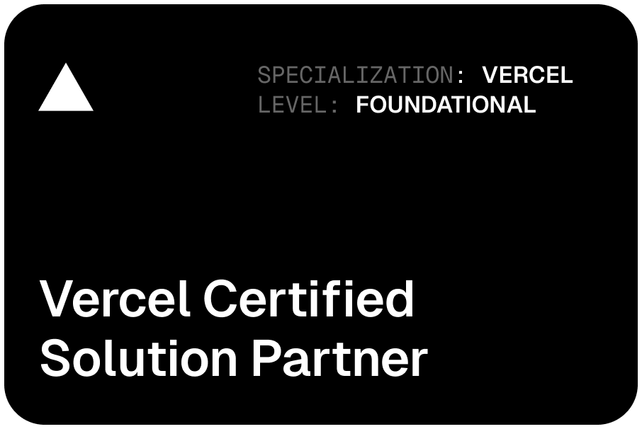 Vercel Certified Solution Partner